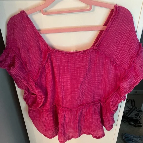 Anthropologie Daily Practice Gauzy Ruffled Top - Picture 3 of 5